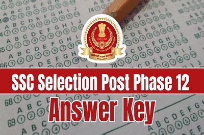 Ssc Selection Post Xii Answer Key Mp Career