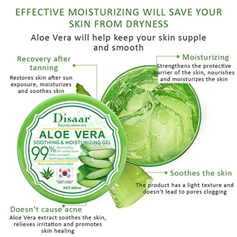 Disaar Beauty Aloe Vera Anti Acne Gel Cream Mass Sleep Free Wash Moisturizing Oil 300ml