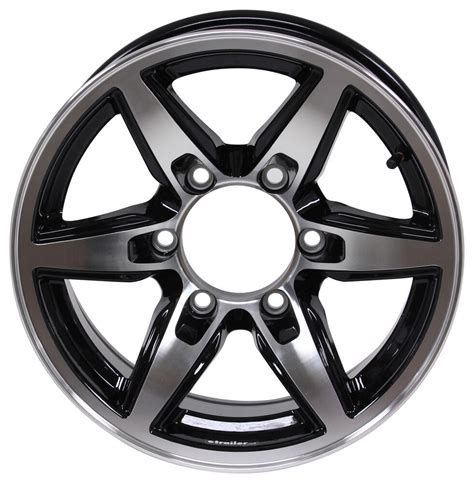 Aluminum Bobcat Trailer Wheel 15 X 6 Rim 6 On 5 12 Black