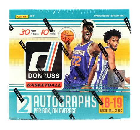 2018 19 Panini Donruss Basketball Hobby Box DA Card World