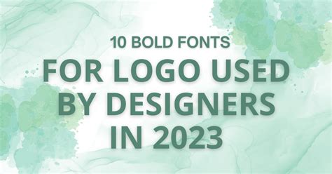 New Fonts For Logo Design