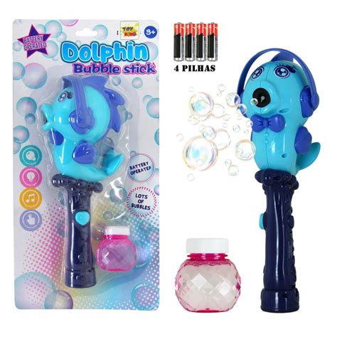 Brinquedo Infantil Solta Bolhas de Sabão Luz Música 4 Pilhas Shopee