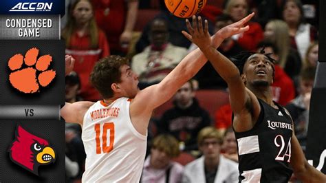 Clemson Vs Louisville Condensed Game 2021 22 ACC Mens Basketball