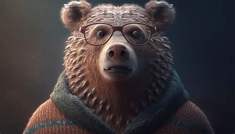 Criatura híbrida surreal meio urso meio homem em mitologiasgenerative