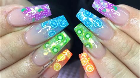 Cute Fruit Acrylic Nails Birthday Nail Designs Birthday Nails Nail