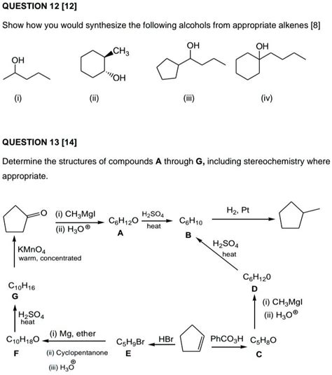 Solved Please Help Question Show How You Would Synthesize The