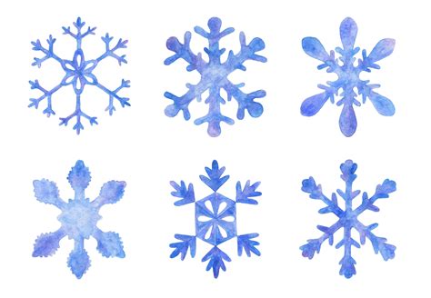 Watercolor Snowflakes Collection By Olyamore Thehungryjpeg