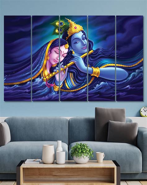 Buy Nitshwet Radha Krishna Wall Painting, Painting For Home, 42% OFF