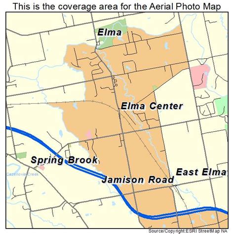 Aerial Photography Map of Elma Center, NY New York