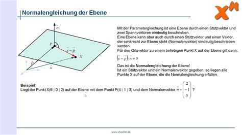 4 3 Normalengleichung Der Ebene YouTube