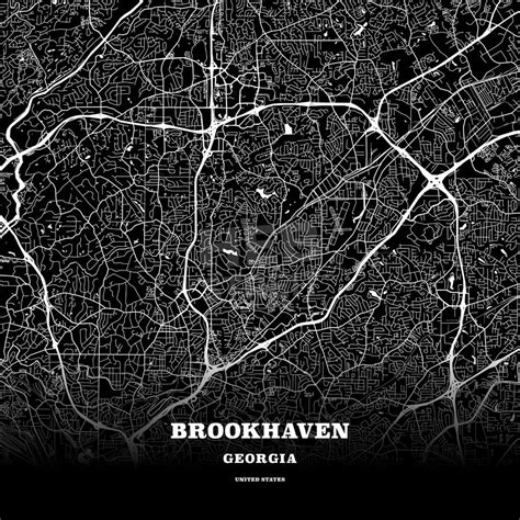 Brookhaven, Georgia, USA map | Poster template, Map poster, Usa map