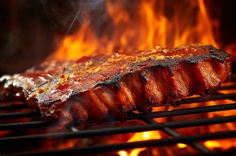 Premium AI Image | Grilled pork ribs on the grill