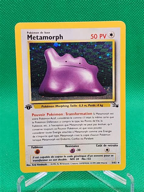 Metamorph French Holo Pokémon Card Ditto Fossil 3 62 Rare Very LP eBay