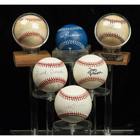 Six Mlb Signed Balls Witherells Auction House