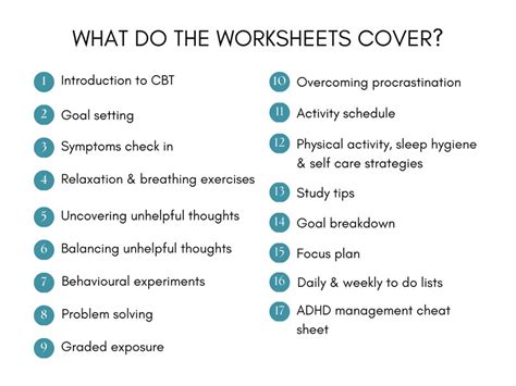 Adhd Worksheets Bundle For Adults And Teens Adhd Planner Etsy