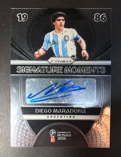 2018 Panini Prizm World Cup Diego Maradona Auto Card