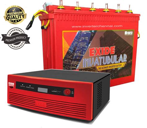 Combo Exide 1450va Inverter Exide 230ah It850 Tubular Battery In Chennai