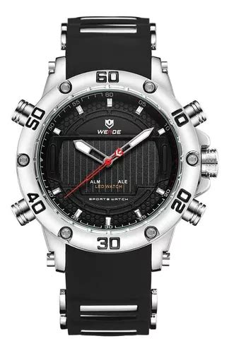 Reloj Weide Anadigi Wh 6910 Para Hombre Negro Y Plateado MercadoLibre