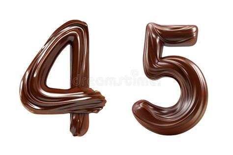 Chocolate Numbers Candles For Holiday Cake Stock Vector Illustration