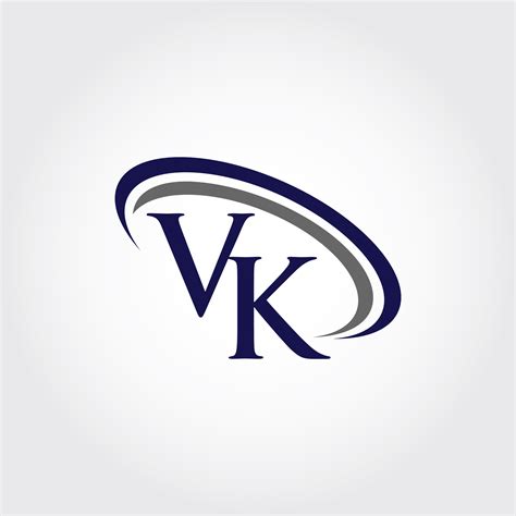 Monogram VK Logo Design By Vectorseller | TheHungryJPEG