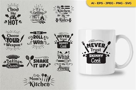 Kitchen Quotes SVG Bundle (2104136)