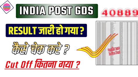 India Post GDS Result Out Indian Post Office Result Kaise Dekhe