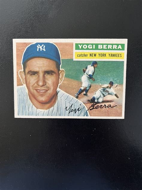 1956 TOPPS 110 YOGI BERRA HOF NY YANKEES SHARP GRAY BACK EXAMPLE