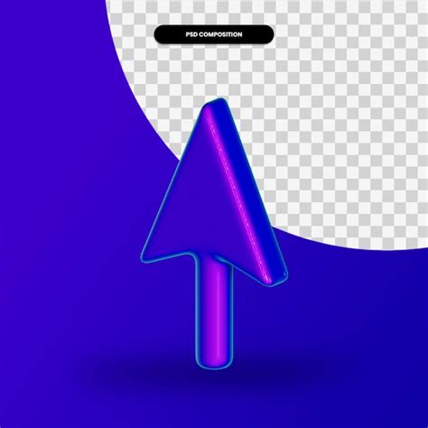 Premium PSD Arrow Cursor 3d Render Illustration Isolated