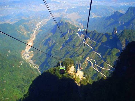 Zhangjiajie Tur Sorotan Hari Dengan Jembatan Kaca Dan Kereta Gantung