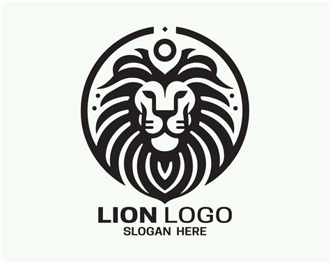 Lion Head Logo Design Template. Silhouette simple lion. 47748997 Vector ...