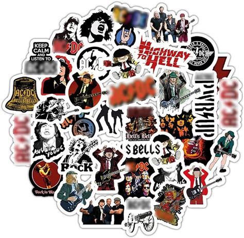 Amazon BulbaCraft Rock Band Stickers For Adults 80s Rock Guitar