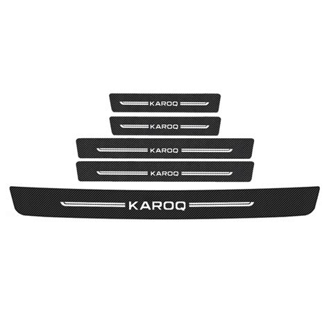 5 PCS Czarnych Naklejek Na Progi Drzwi Samochodu Skoda KAROQ Za 31 68