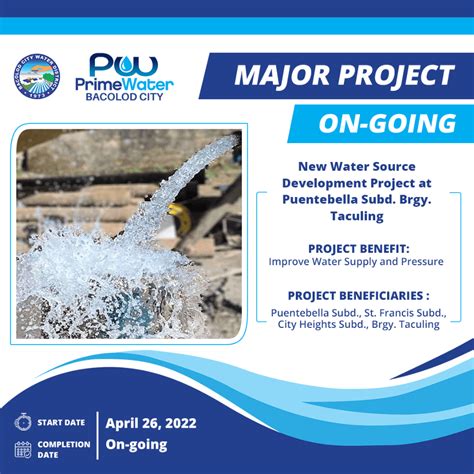 Primewater Bacolod City Completing A New Water Source Development