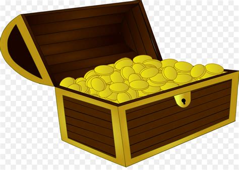 Treasure Chest Of Gold Coins Vector Illustration Clip Art Library