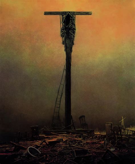 Zdzislaw Beksinski Painting Painting By Ouyahya Rays Fine