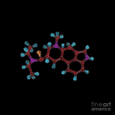 lysergic acid diethylamide molecule digital art  danaan andrew fine