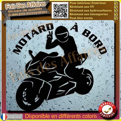 Sticker Autocollant MOTARD A BORD QUI SALUE V Moto Sportive Check More