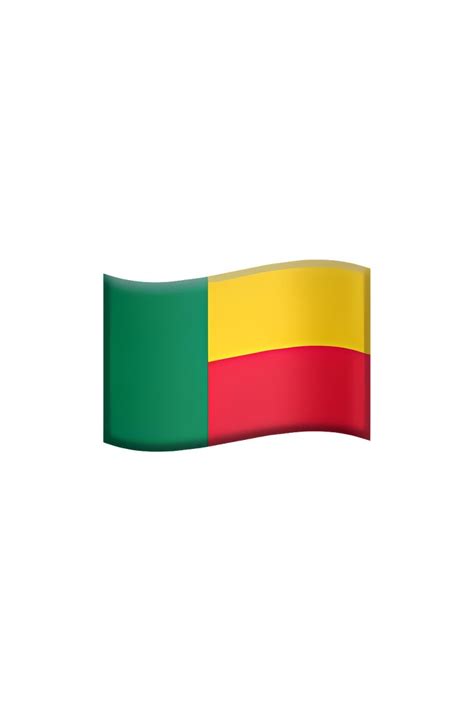 The 🇧🇯 Flag: Benin emoji features a rectangular flag divided vertically ...