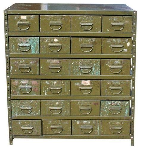 Green Industrial Multi-Drawer Cabinet - Industrial - Storage Cabinets - by Chairish