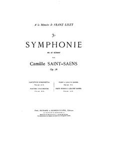 Symphony No 3 in C Minor Organ Symphony Op 78 by C Saint Saëns on