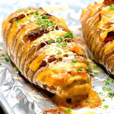 Cheesy Bacony Hasselback Potatoes Pudge Factor