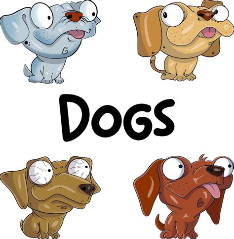 the four dogs 20321512 Vector Art at Vecteezy