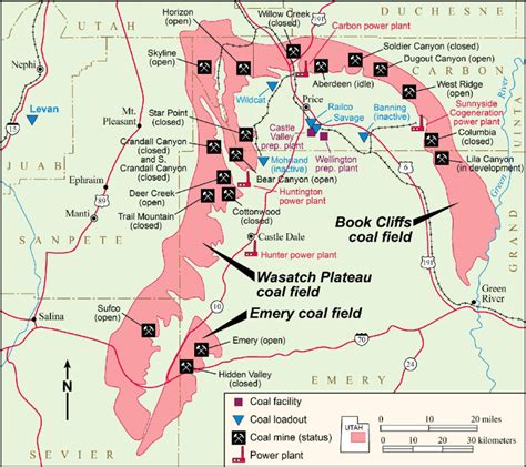 Location And Status Of Central Utahs Coal Mines And Processing Plants