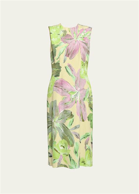 Dries Van Noten Delavina Floral Jacquard Midi Dress Bergdorf Goodman