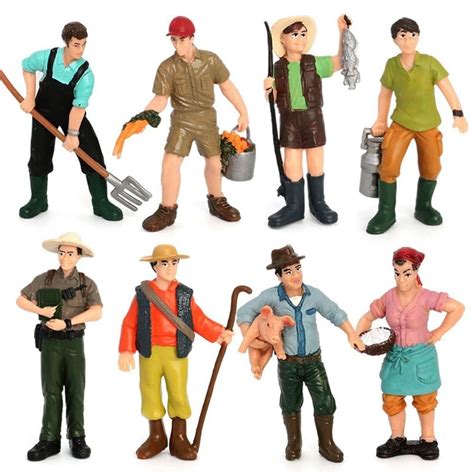 Buy Toys Accessories Simulation Farmer Miniature Figure Toy Figurines