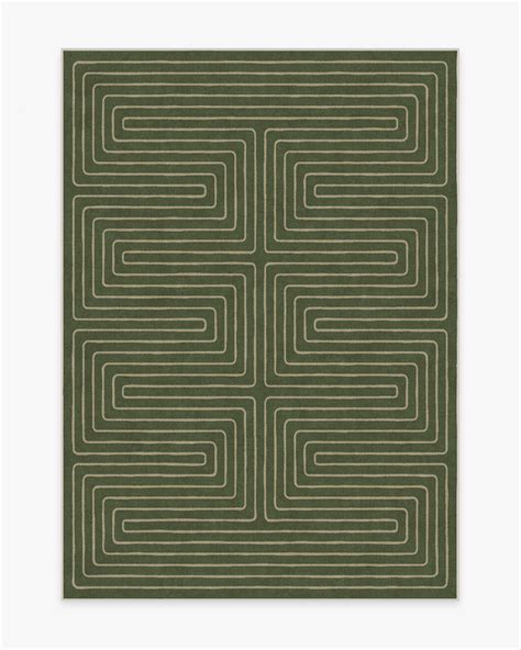 Jonathan Adler Labyrinth Fern Green Tufted Rug Ruggable