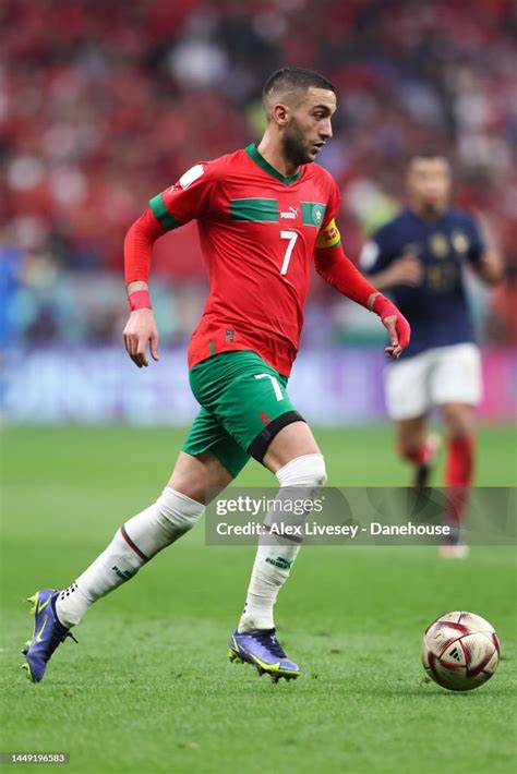 Hakim Ziyech Of Morocco During The Fifa World Cup Qatar 2022 Semi