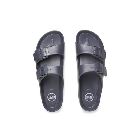 Buy Jack And Jones Mens Brooklyn Moulded Sandals Anthracite