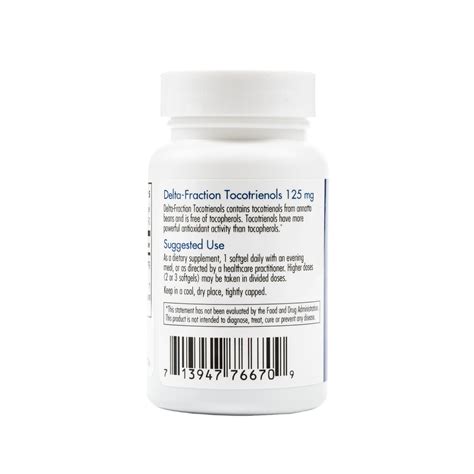 Delta Fraction Tocotrienols 125mg 90sg Allergy Research Group Arcana