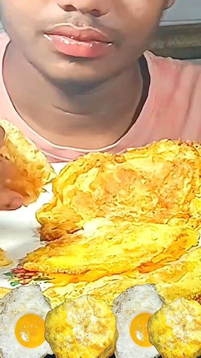 Asmr Sunny Side Up Eggs Eating Challenge🍳 Omelette Eating Challenge